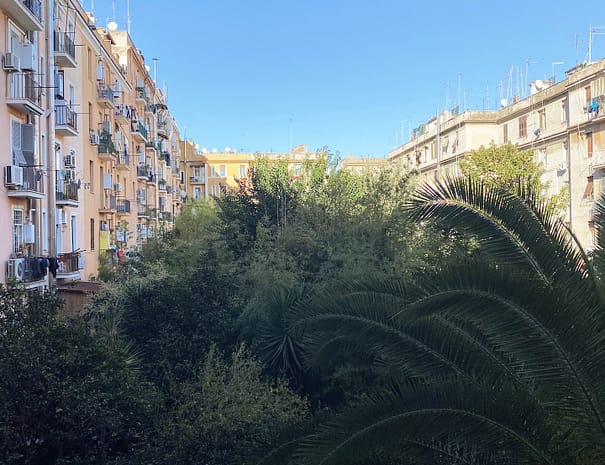 Luna Rossa vista su giardino